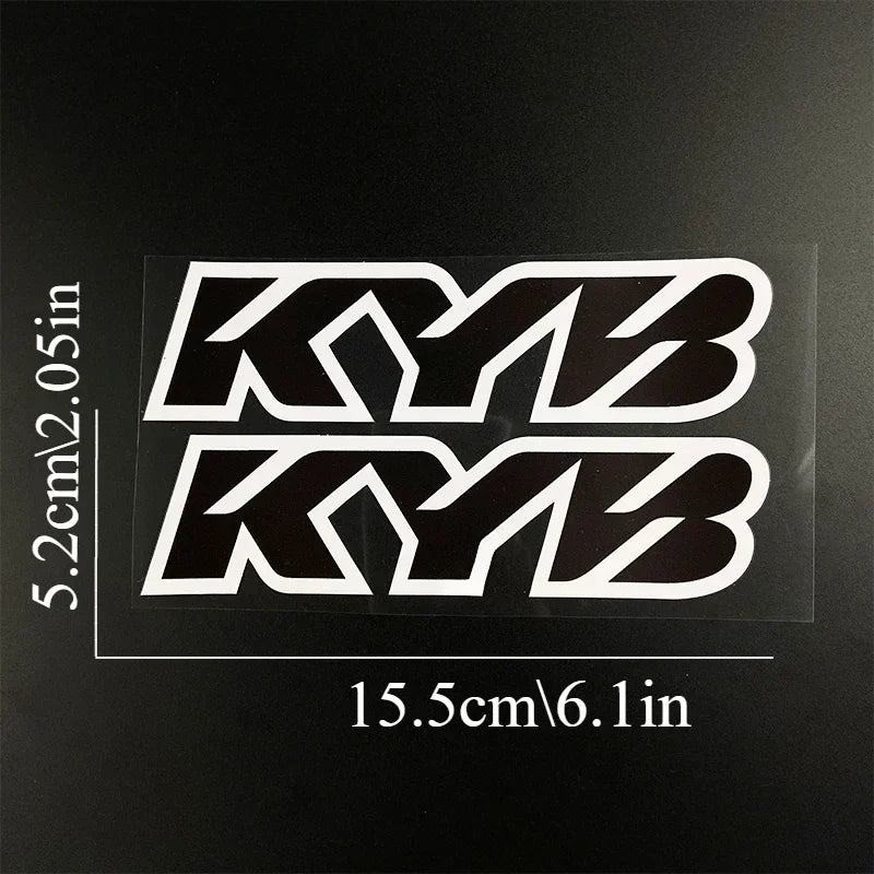 KYB Fork Suspension Decal Stickers for Motorcycles (2-Pack)