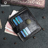 Handcrafted Cowhide Leather Card Wallet with Coin Pocket