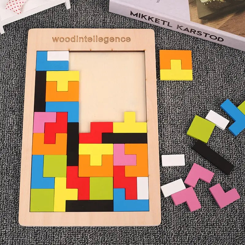 Wooden Block Puzzle Set for Kids