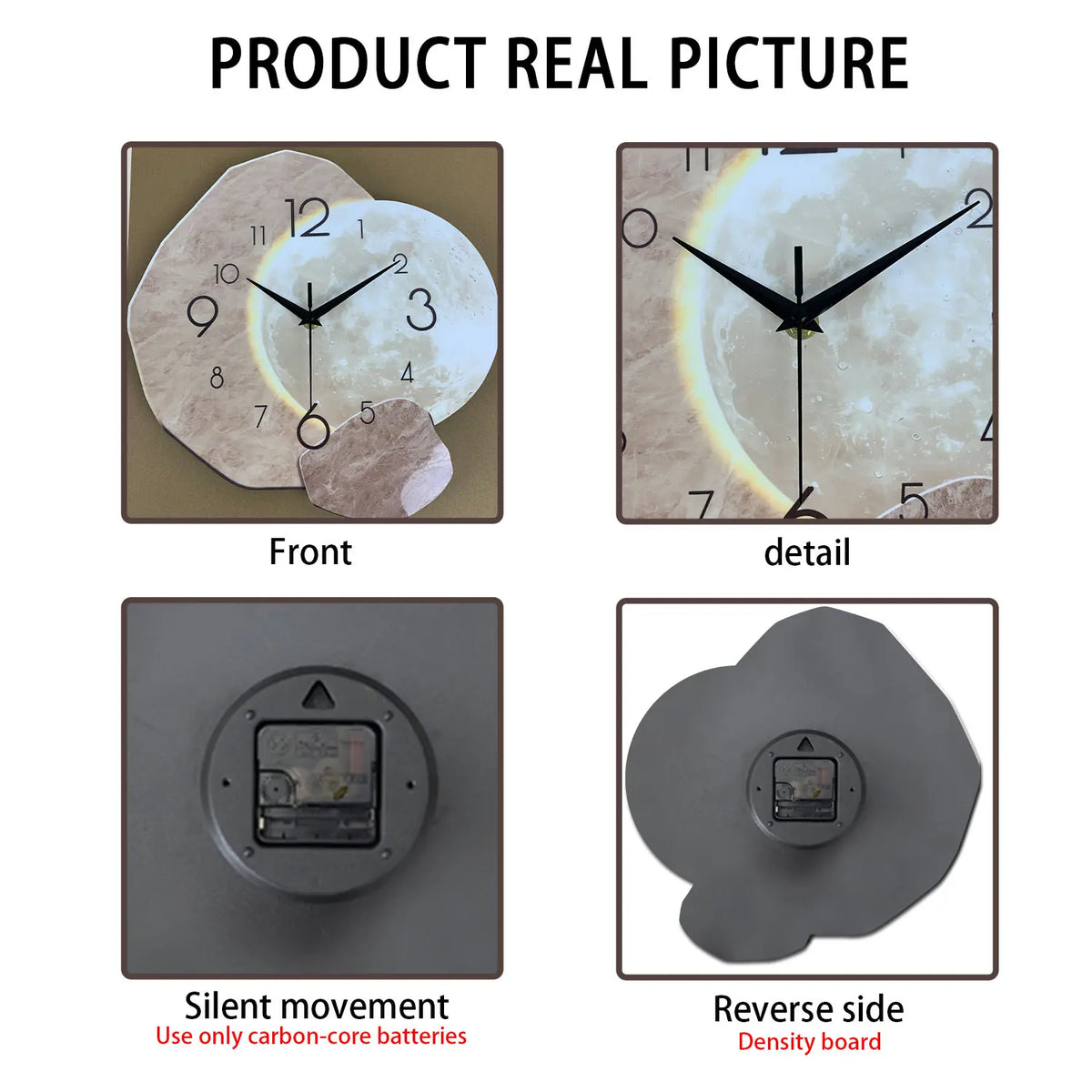 Minimalist Moon-Phase Wall Clock