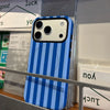 Blue Stripe Print Magnetic Phone Case with Shockproof Protection