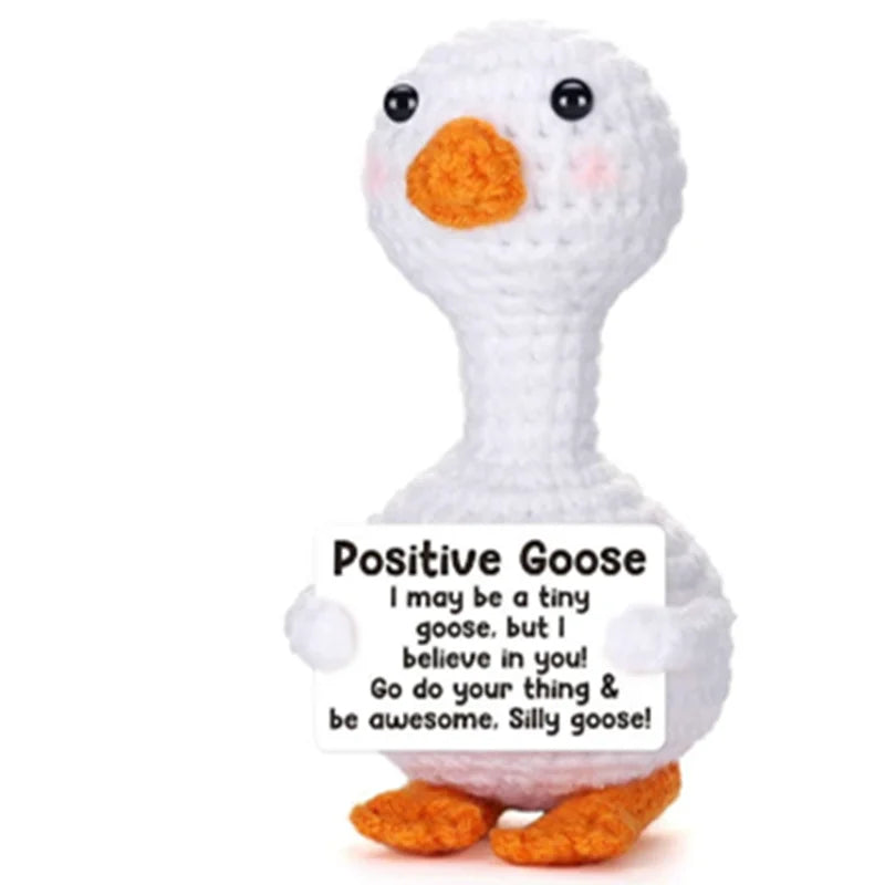 Handmade Wool Knit Potato Plush Doll with Inspirational Card