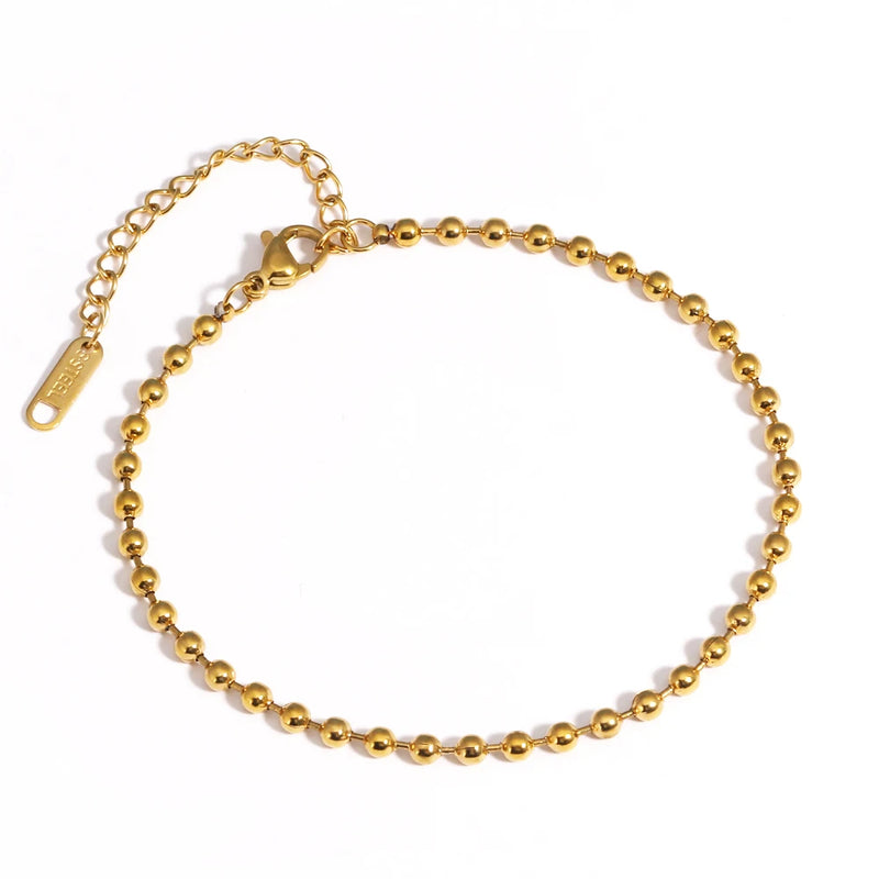 Gold-Plated Stainless Steel Link Bracelet