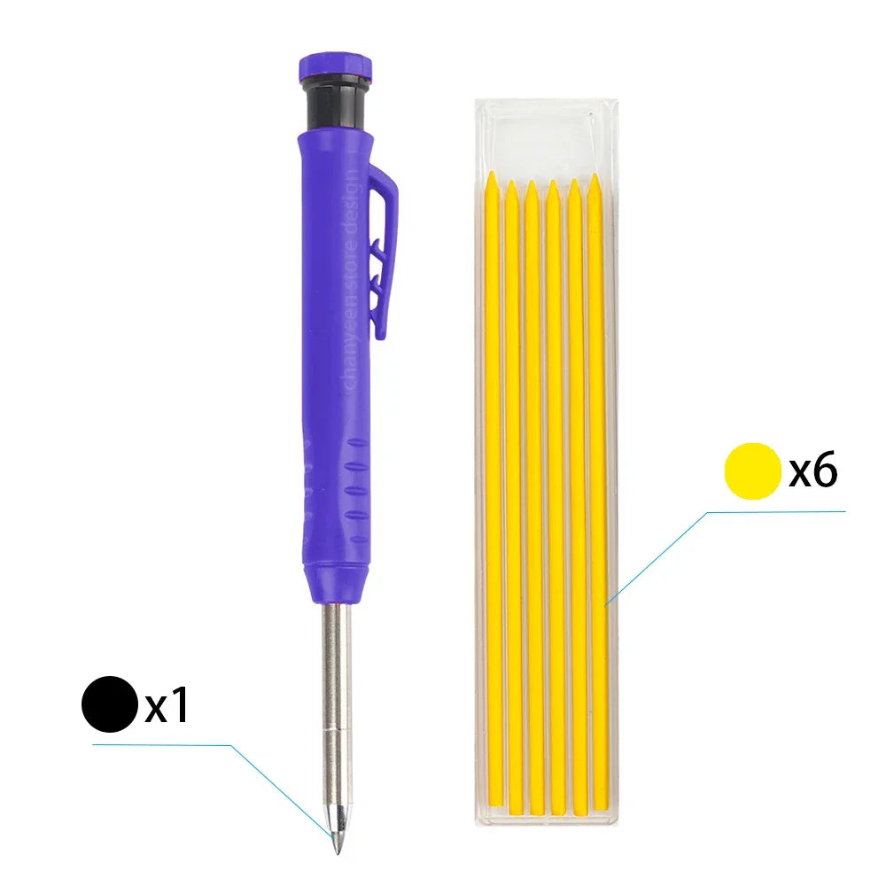 Precision Carpenter's Mechanical Pencil with Integrated Sharpener