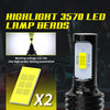 Two highlight 3570 LED lamp beads showing a yellow light source and a black housing.