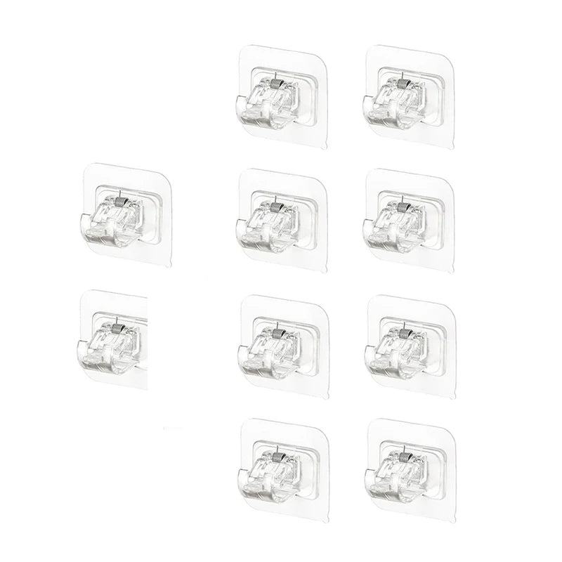 Self-Adhesive Curtain Rod Hooks (Set of 4)