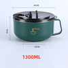 Tazón de Ramen de Acero Inoxidable 304 con Tapa