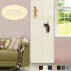 A beige self-adhesive cat scratching mat protector is shown on a wall, with two cats visible near the mat.