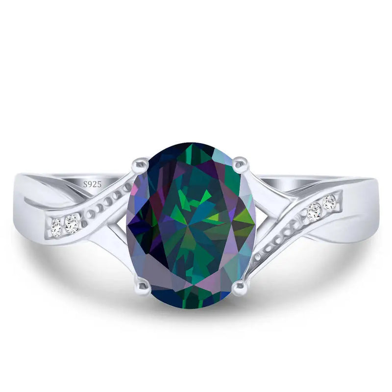 Anillo Encantador de Moissanita con Diseño de Hada en Plata de Ley 925