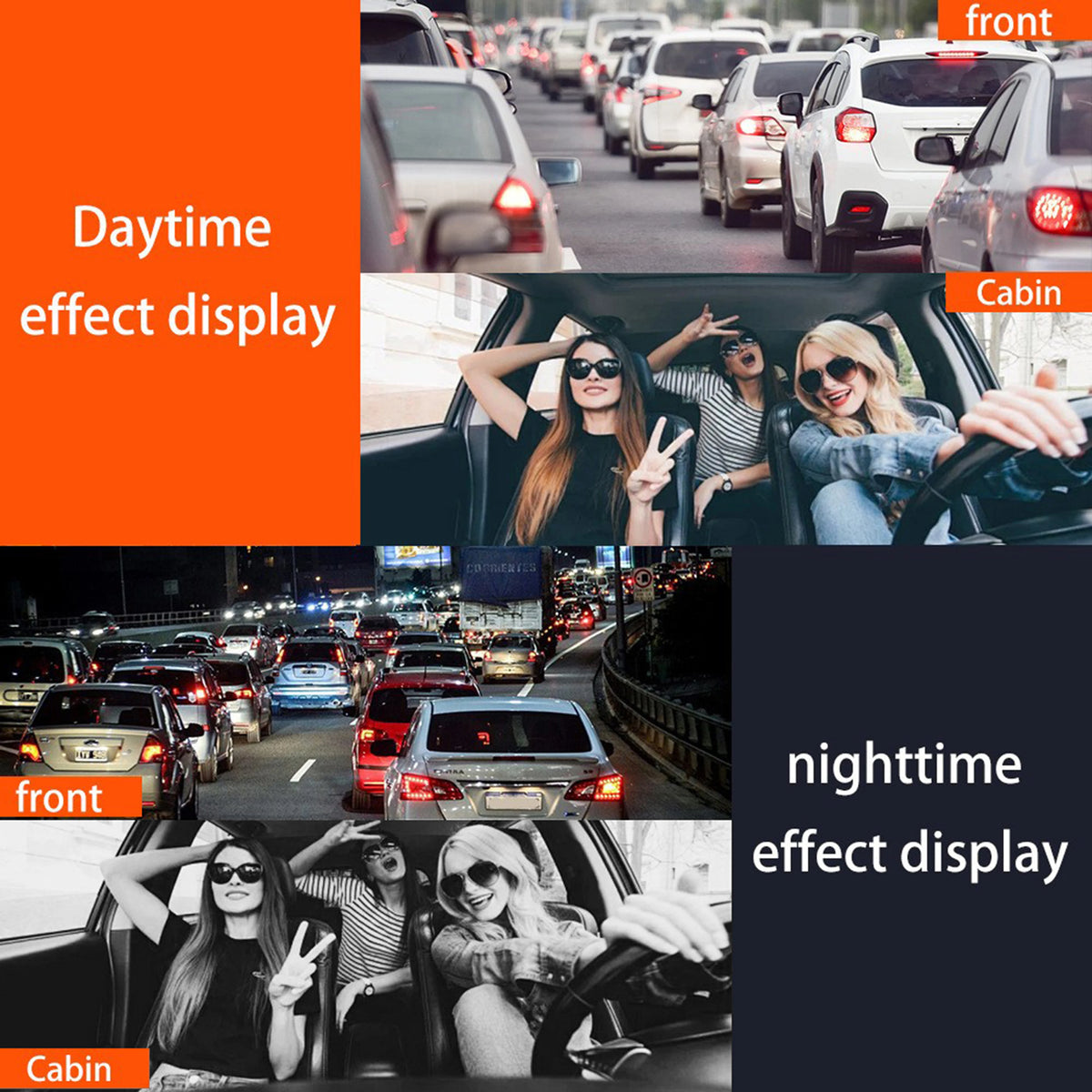 4-Channel 360° Dash Cam with Full Vehicle Coverage and Night Vision