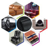 A collection of self-adhesive leather repair patches for furniture, car seats, and bags shown in various colors and textures.