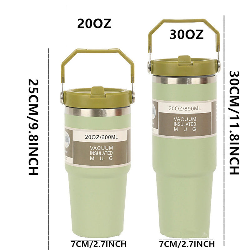Insulated Stainless Steel Tumbler with Handle