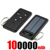 Solar Power Bank with Built-in Cables and Flashlight