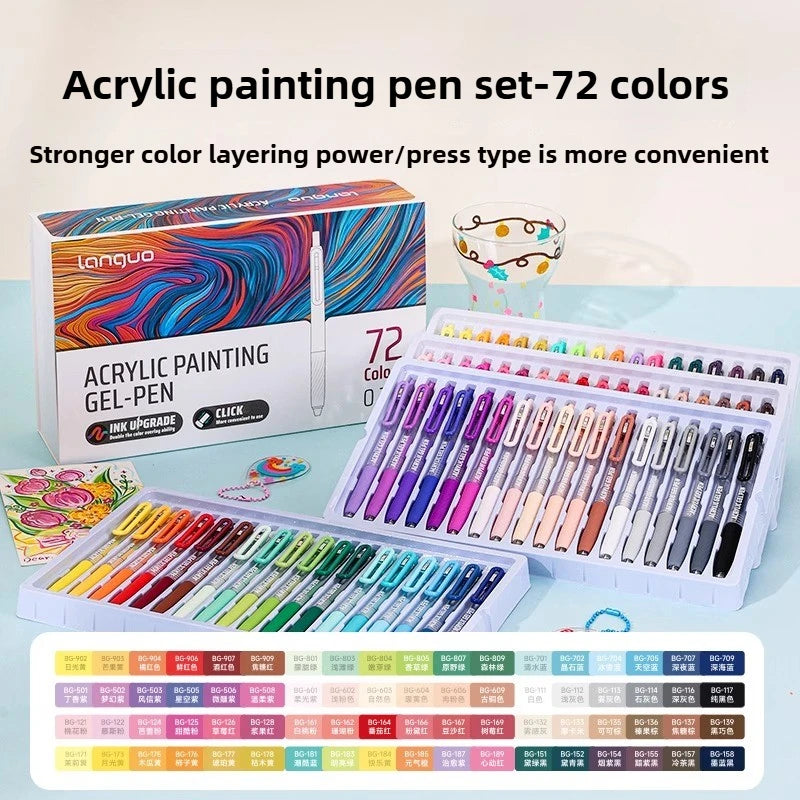 3D Embossed Acrylic Gel Pens - 6/144 Color Options