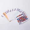 A fan of classic poker playing cards showing a stack of cards from 4 to Jack.