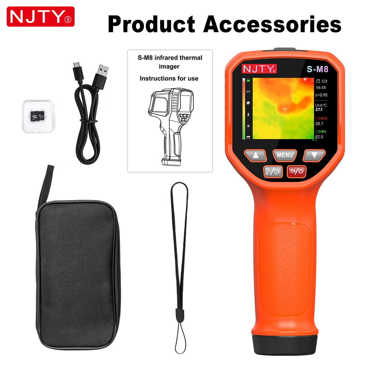 Handheld Infrared Thermal Imager with Dual-Light Fusion (Range -20°C to 800°C)