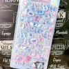 A collection of 3D jelly stickers featuring cute cartoon animals and a ghost rabbit on a clear sheet.