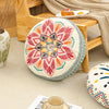 Bohemian Round Floor Cushion with Anti-Slip Base