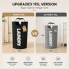 Comparison of an upgraded 115L laundry hamper versus a standard 95L model, highlighting increased capacity and durability.