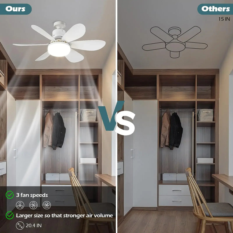 Modern LED Ceiling Fan Light with Remote Control