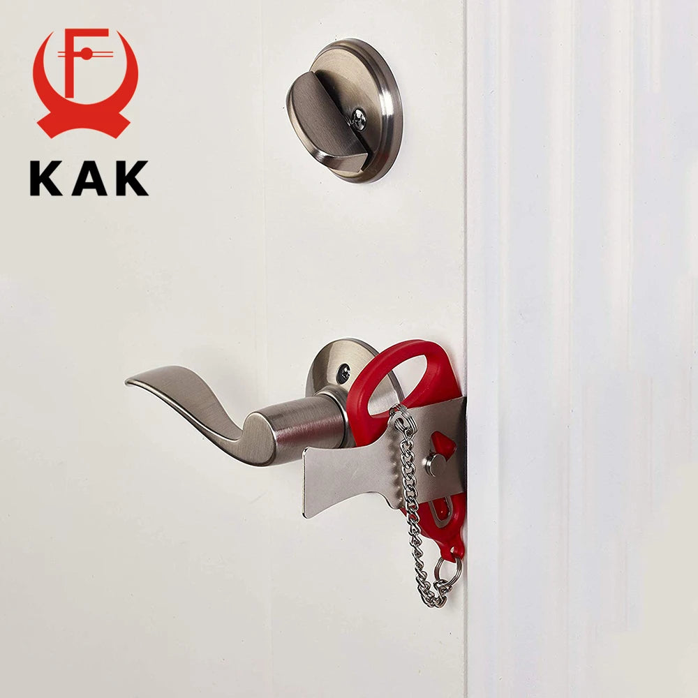 Portable Door Lock with Key for Travel Security