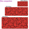 Large Cloud Pattern Desk Mat with Stitched Edges