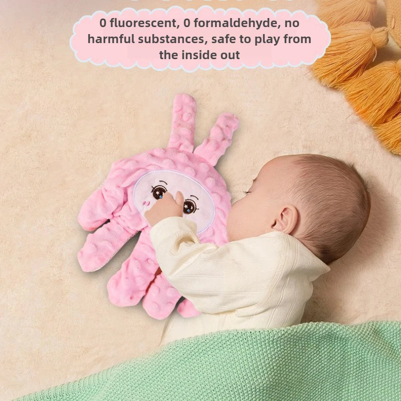 Soothing Cartoon Bear Sleep Aid Pillow with Remote Control for Newborns