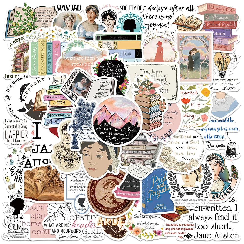 A collection of stickers featuring quotes and themes related to dark romance literature and booktok culture