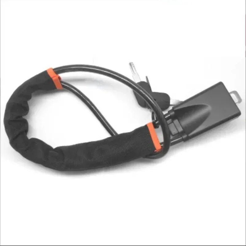 Universal Steering Wheel and Seat Belt Anti-Theft Lock with 2 Keys