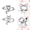 Cat-Themed Crochet Ring Set (3 Pieces)