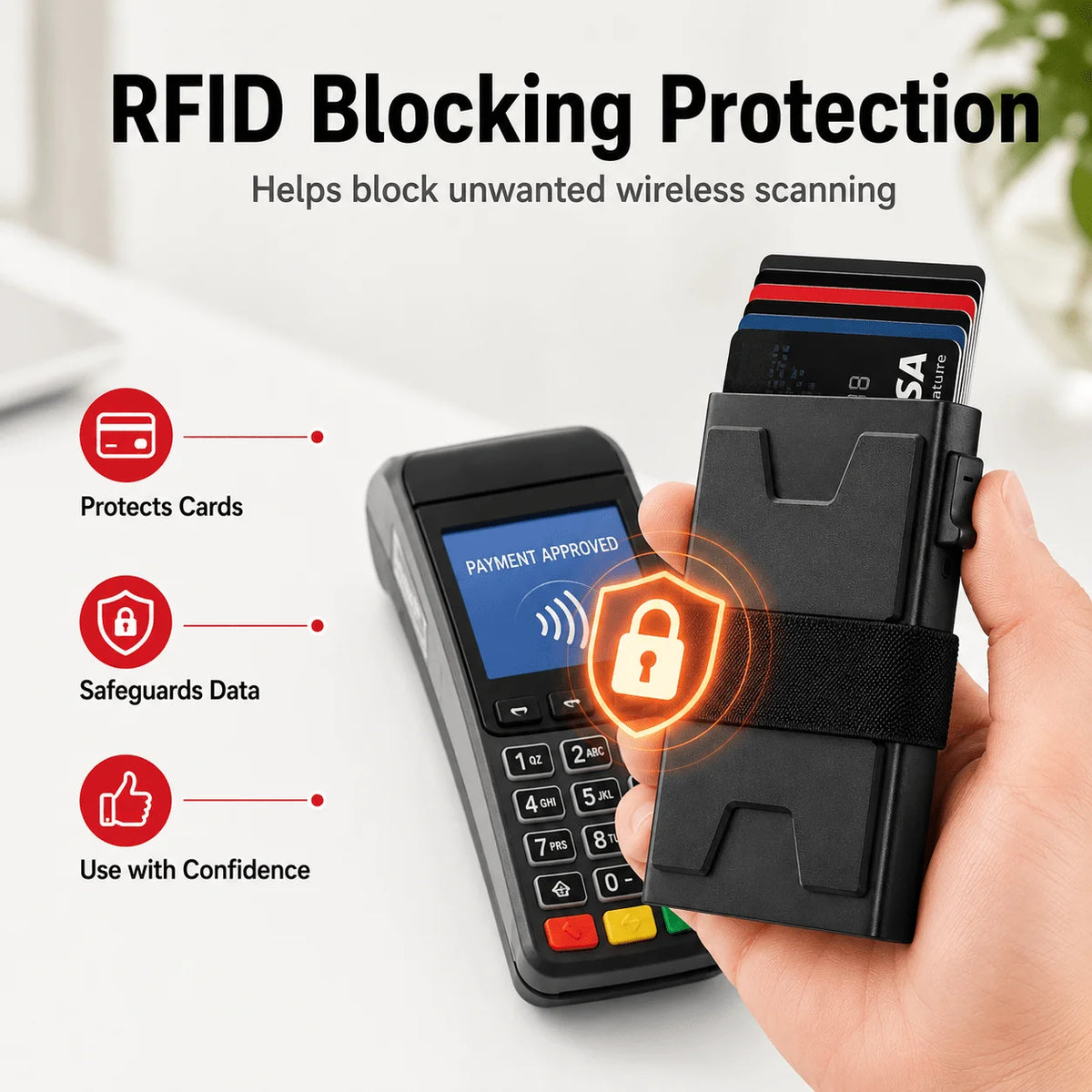 Slim RFID Blocking Aluminum Card Holder Wallet