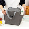Insulated Canvas Lunch Bag with Double Pockets