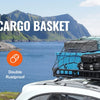 Heavy-Duty Roof Rack Cargo Basket with Wind Fairing
