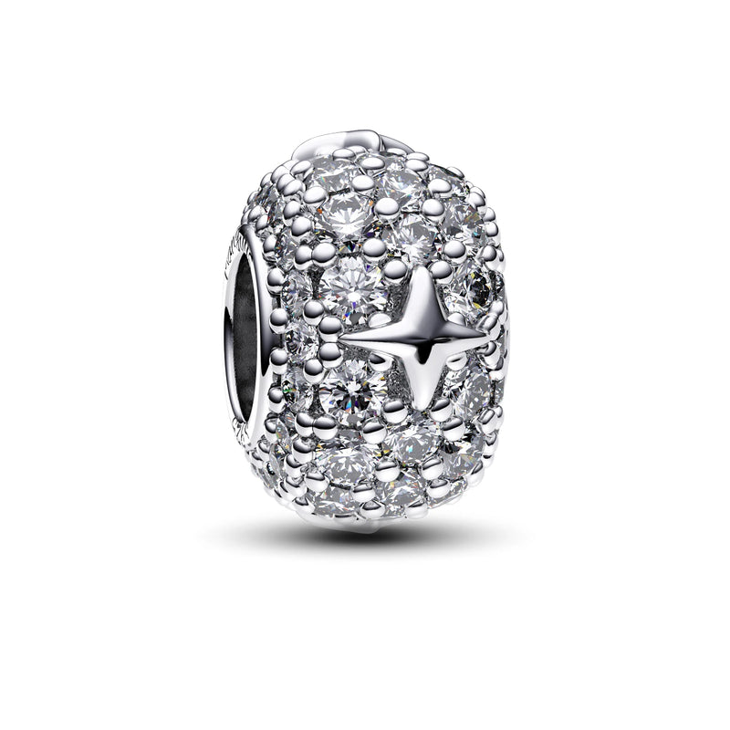 925 Sterling Silver Charm Set with Cubic Zirconia