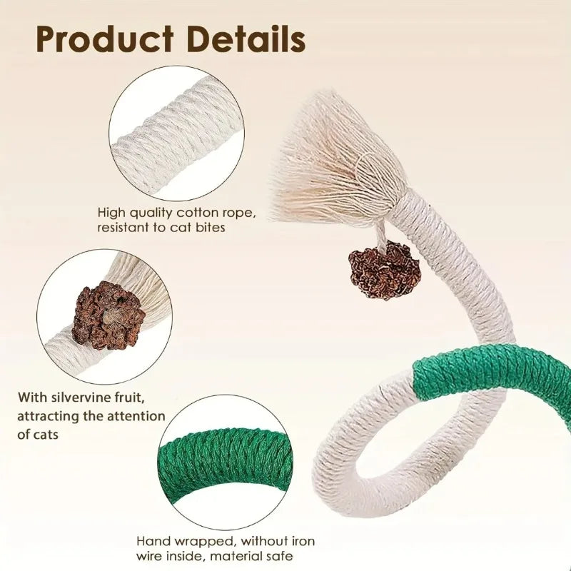 Natural Sisal Catnip Rope Toy for Cats