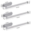 Stainless steel wall-mounted paper towel holder with a horizontal rod and mounting bracket.