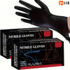 Disposable Black Nitrile Gloves for Cleaning, Tattoo, and Hairdressing