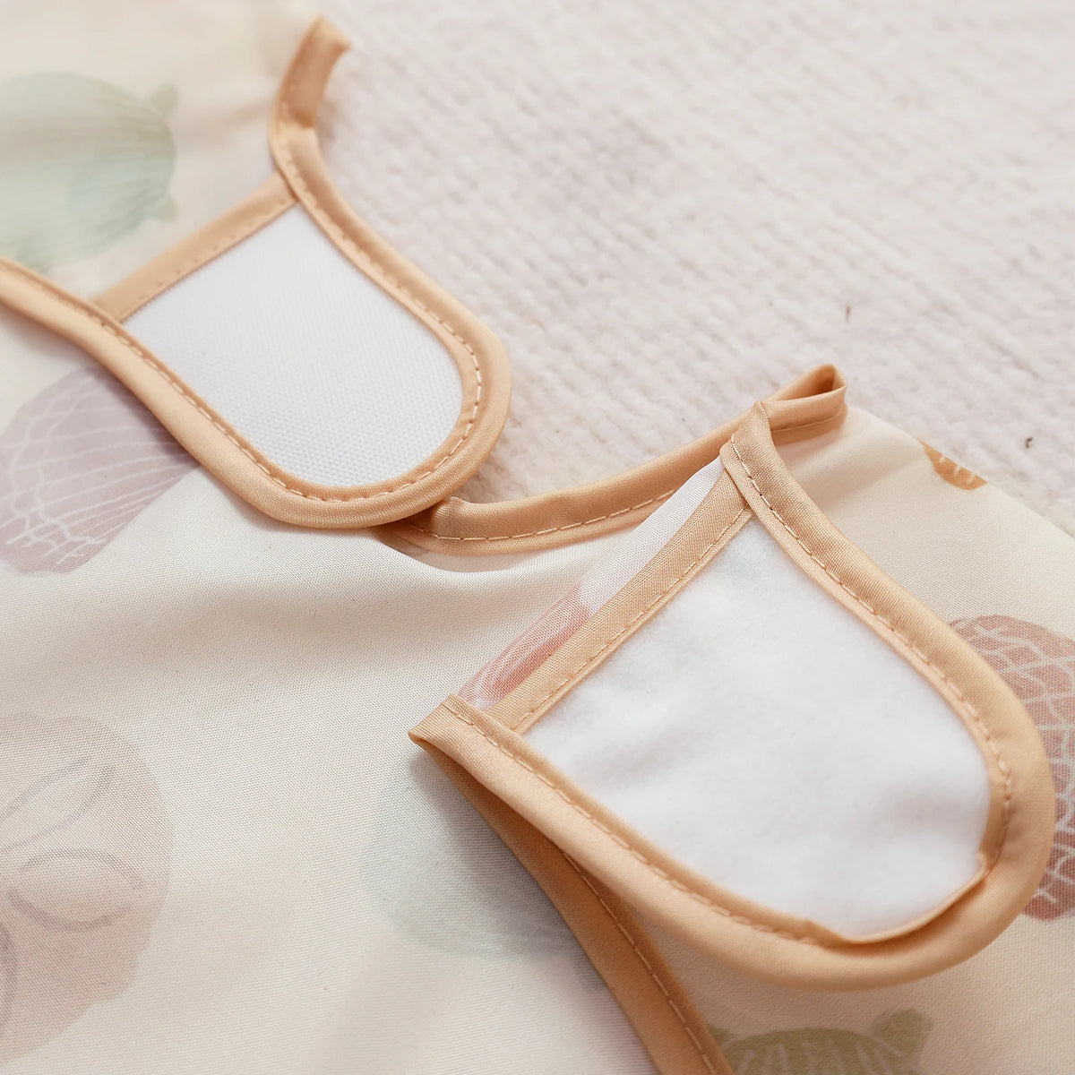 Waterproof Long-Sleeve Baby Bibs with Catch-All Pockets