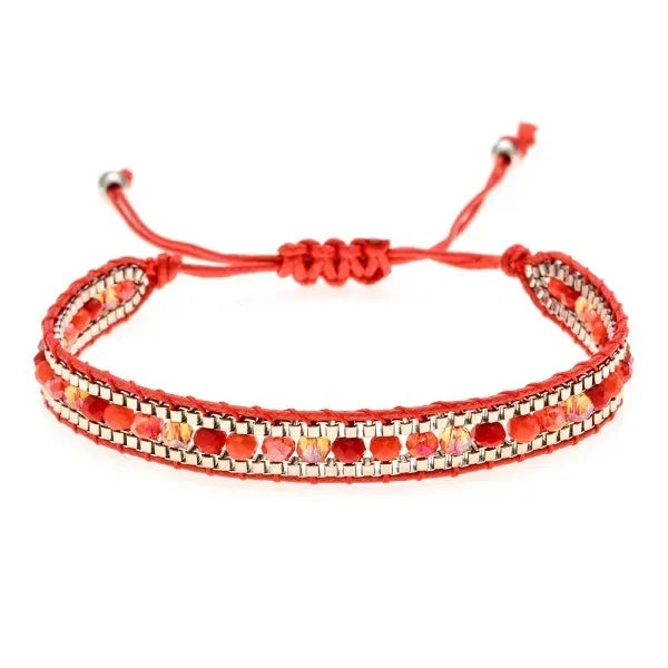 Bohemian Crystal Beaded Bracelet