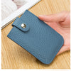 Slim Leather Card Holder with Quick-Access Pull Tab