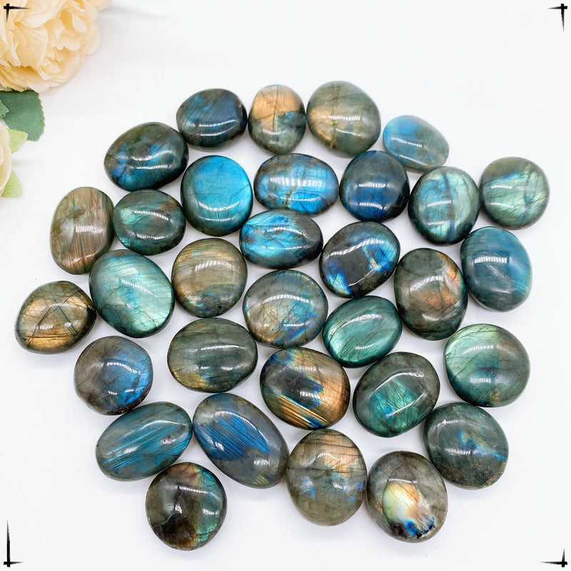 Natural Blue Labradorite Palm Stone