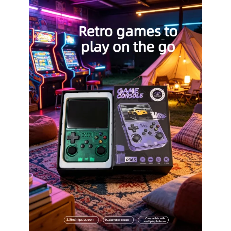 R36S Retro Handheld Game Console with 3.5" IPS Screen