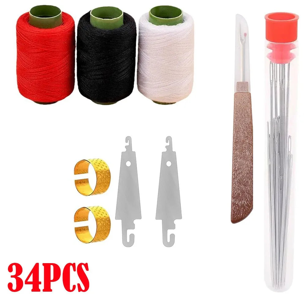 Stainless Steel Sewing Needle Set with Large Eye Design
