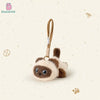 Adorable Siamese Cat Plush Keychain Pendant