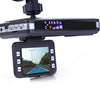 A black full HD dash cam with a display showing radar detection and control buttons.