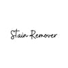 Black script text that reads Stain Remover