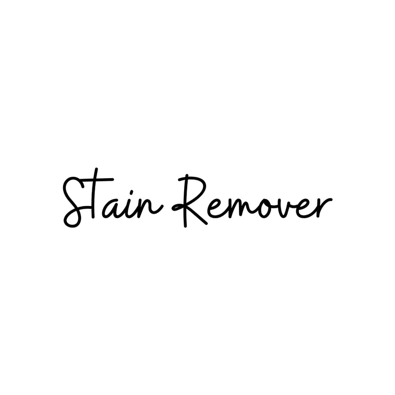 Black script text that reads Stain Remover