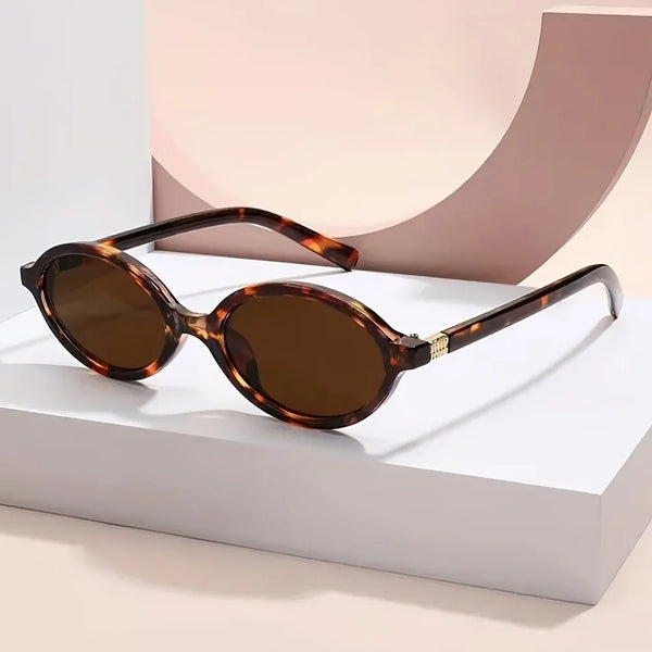 Y2K Oval-Sonnenbrille