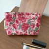 Vintage Floral Cosmetic Bag - Portable Makeup & Toiletry Organizer