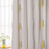 Elegant Wheat Field Embroidered Curtain with Lace Trim